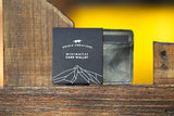 Minimalist Card Natural Grain Leather Wallet -Electric Black