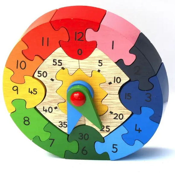 Wood Clock Puzzle