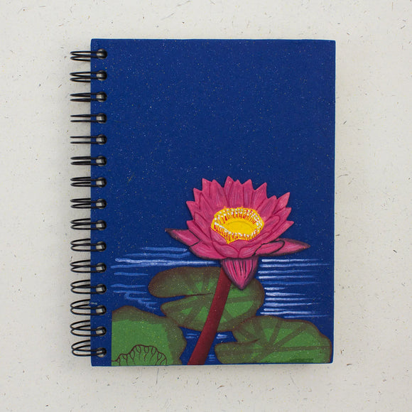 Lotus Flower Dark Blue Journal