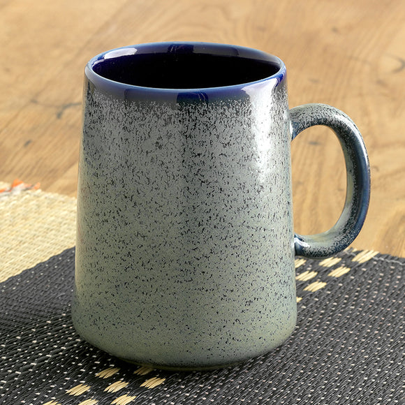 Tall Farmhouse Mug - Speckled Blue