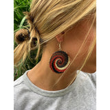 Telephone Wire Disc Earrings -variety of colors