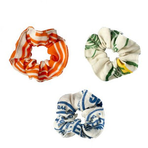 Recycled Flour Sack Scrunchies