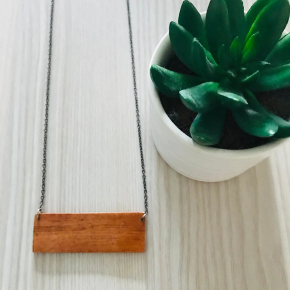 Wood Necklace and Chain