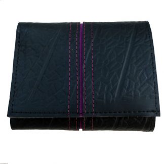 Recycled Tired Tri-fold Wallet with Snap